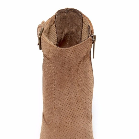 𝅺AQUATALIA New FRANCE Perforated Suede Leather Bootie Boot Women's 10 NIB Italy - Picture 4 of 4